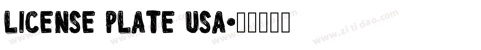 LICENSE PLATE USA字体转换